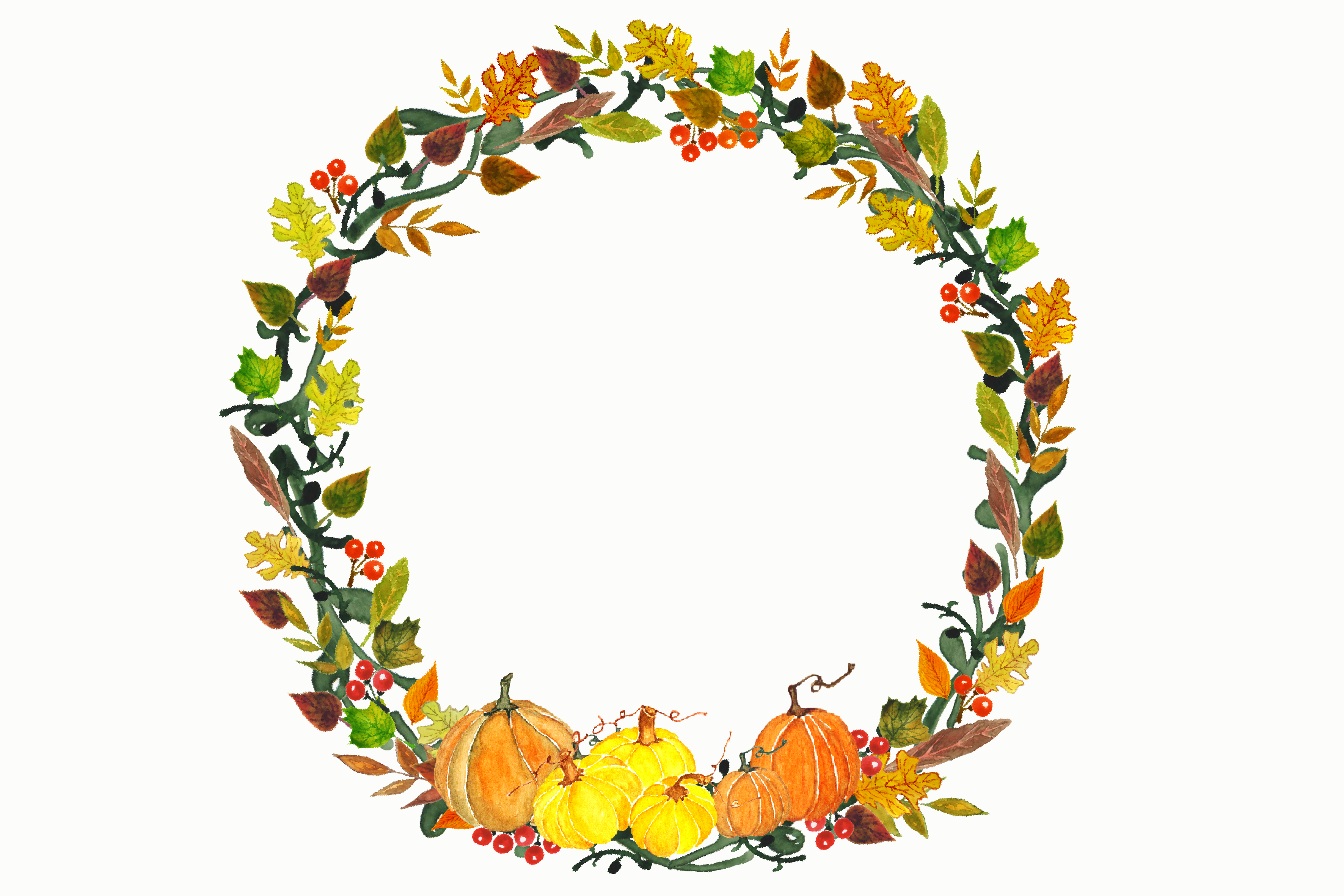 clipart thanksgiving wreath