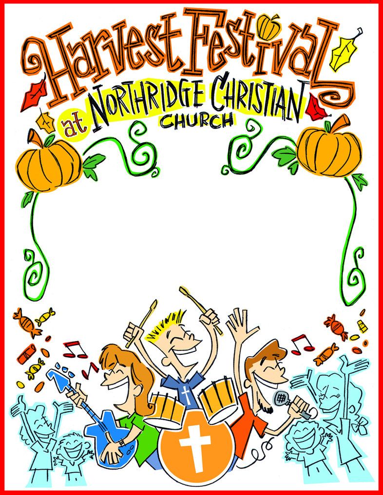 Festival clip art flyer. Clipart fall harvest party