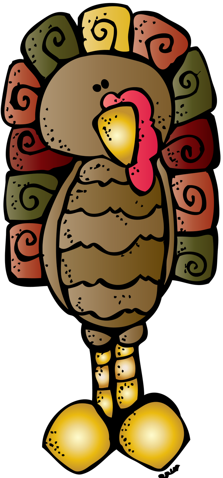 November clipart simple turkey.  collection of melonheadz