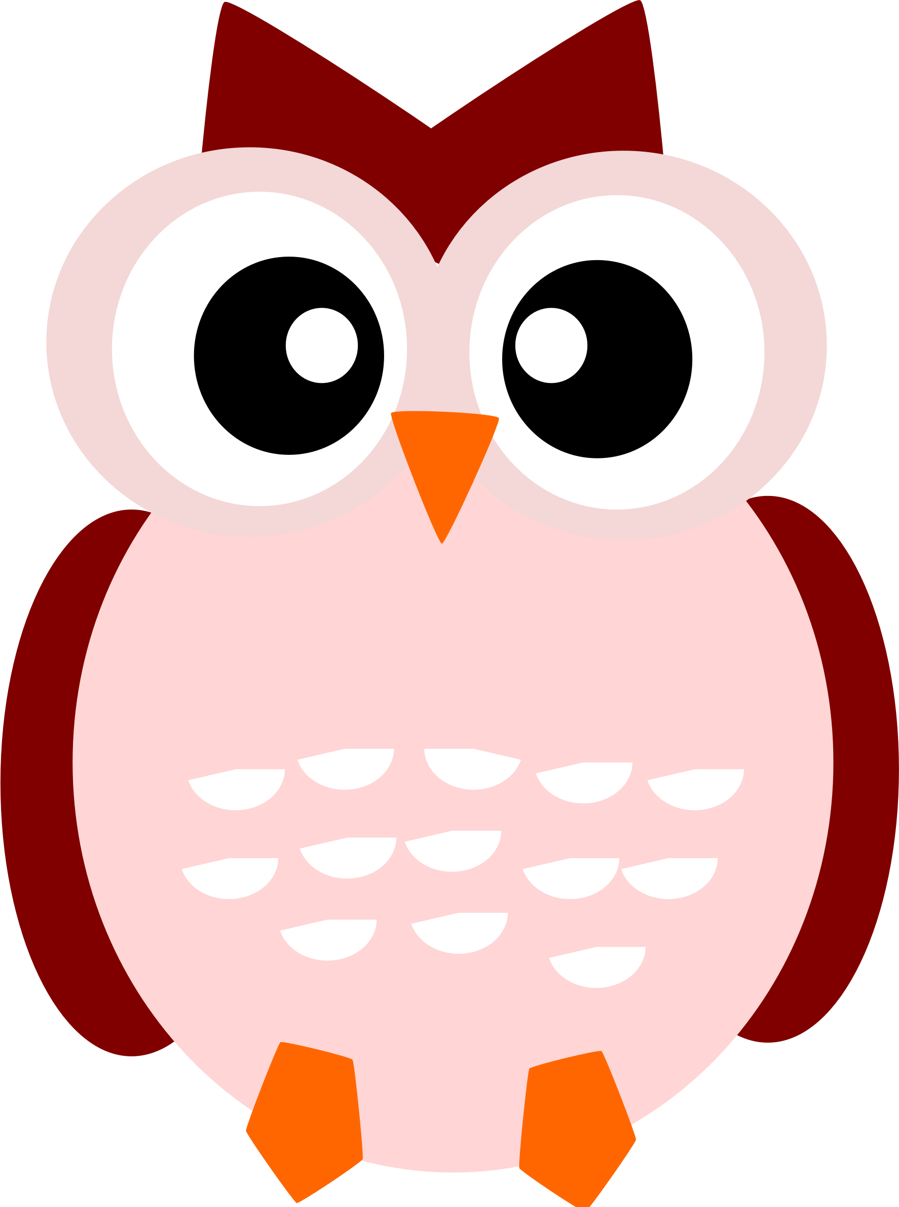 A cute owl by. Quilting clipart cartoon