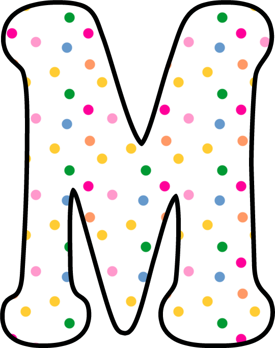 letter clipart polka dot