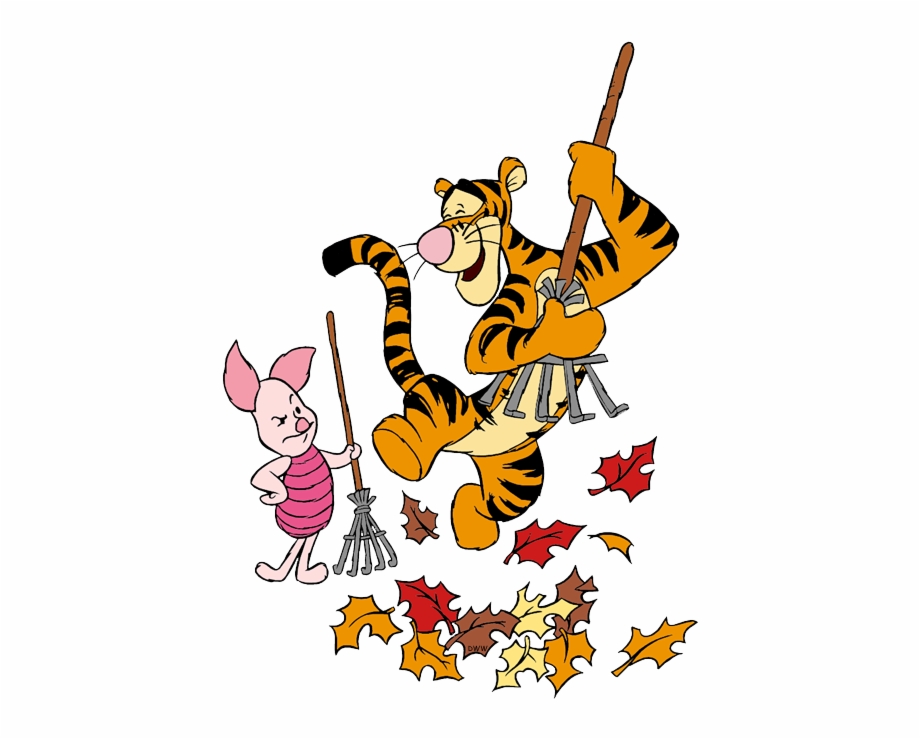 fall clipart sweeping leave