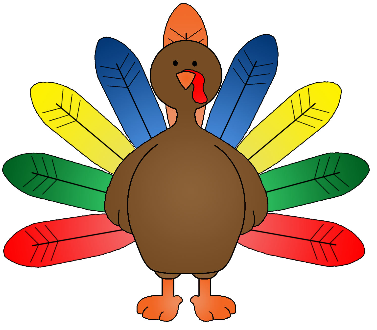 Turkey clip art for. Clipart thanksgiving pattern