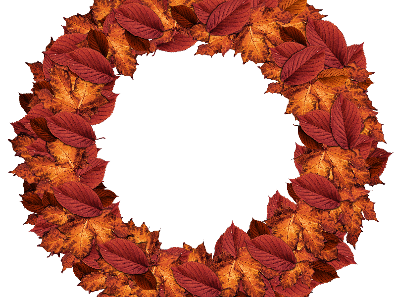 Autumn fall png nature. Clipart leaves wreath