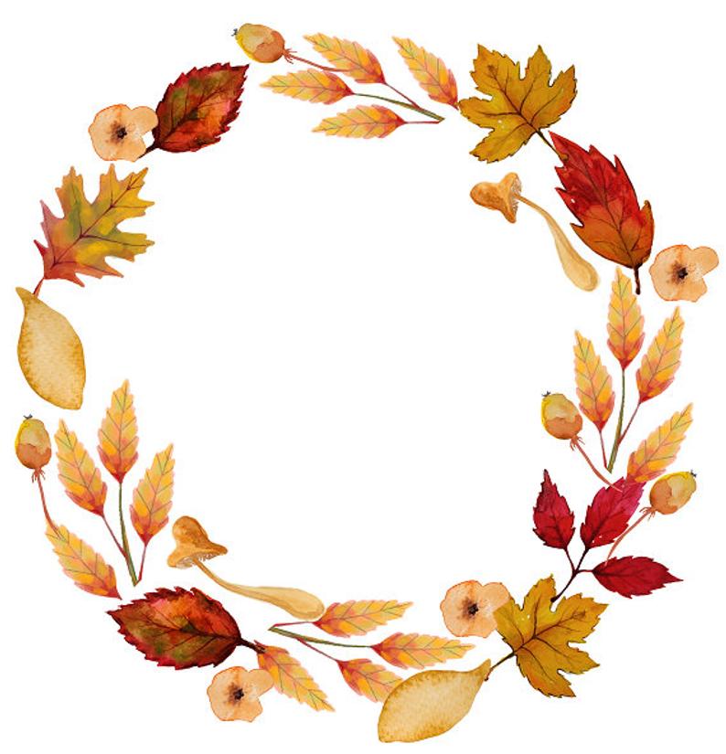 Fall clipart wreath. 