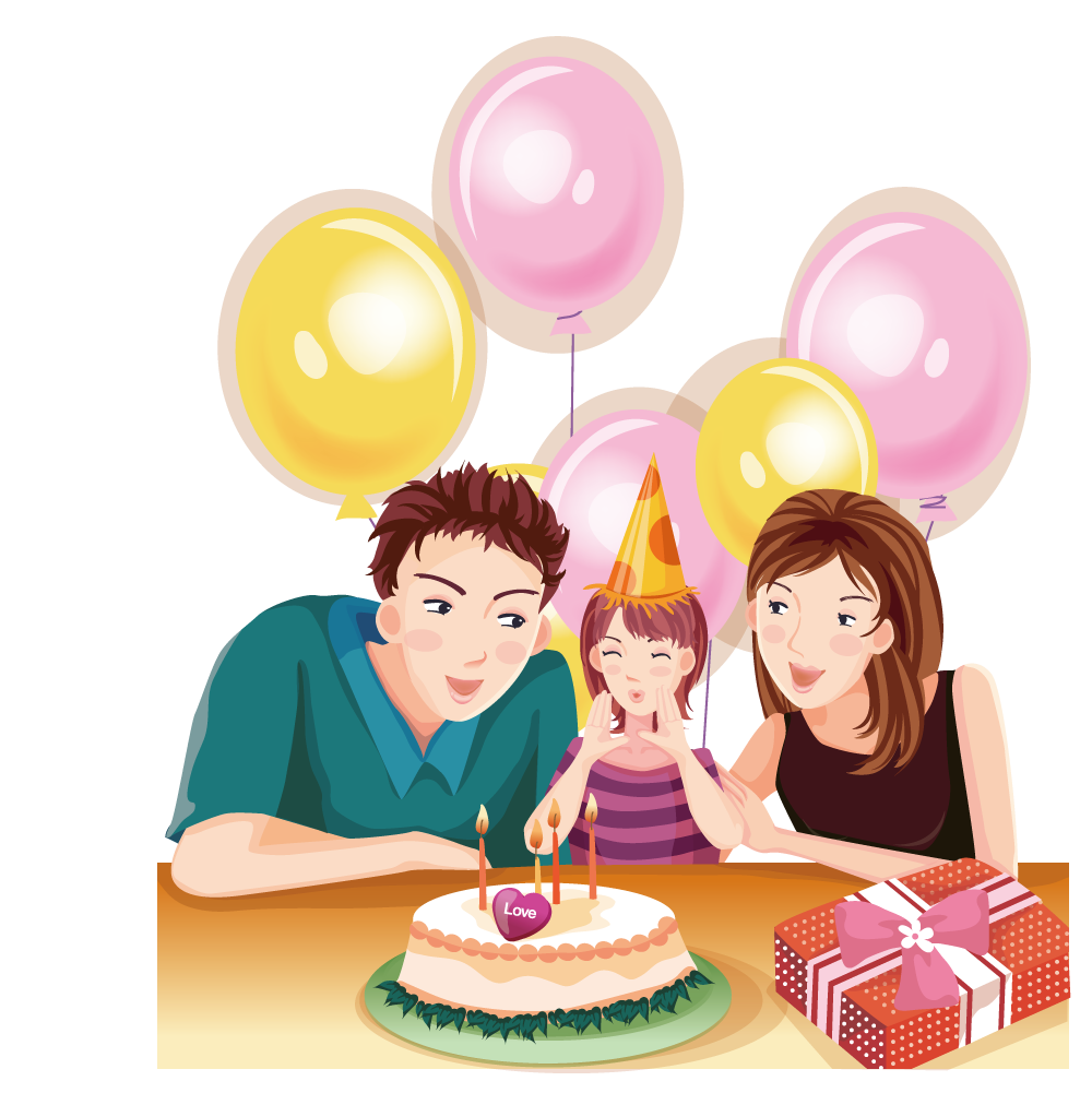 День рождение семьи сценарий. Рисунок на день рождения. С днем рождения иллюстрация. Семья празднует день рождения. Нарисовать праздник день рождения.