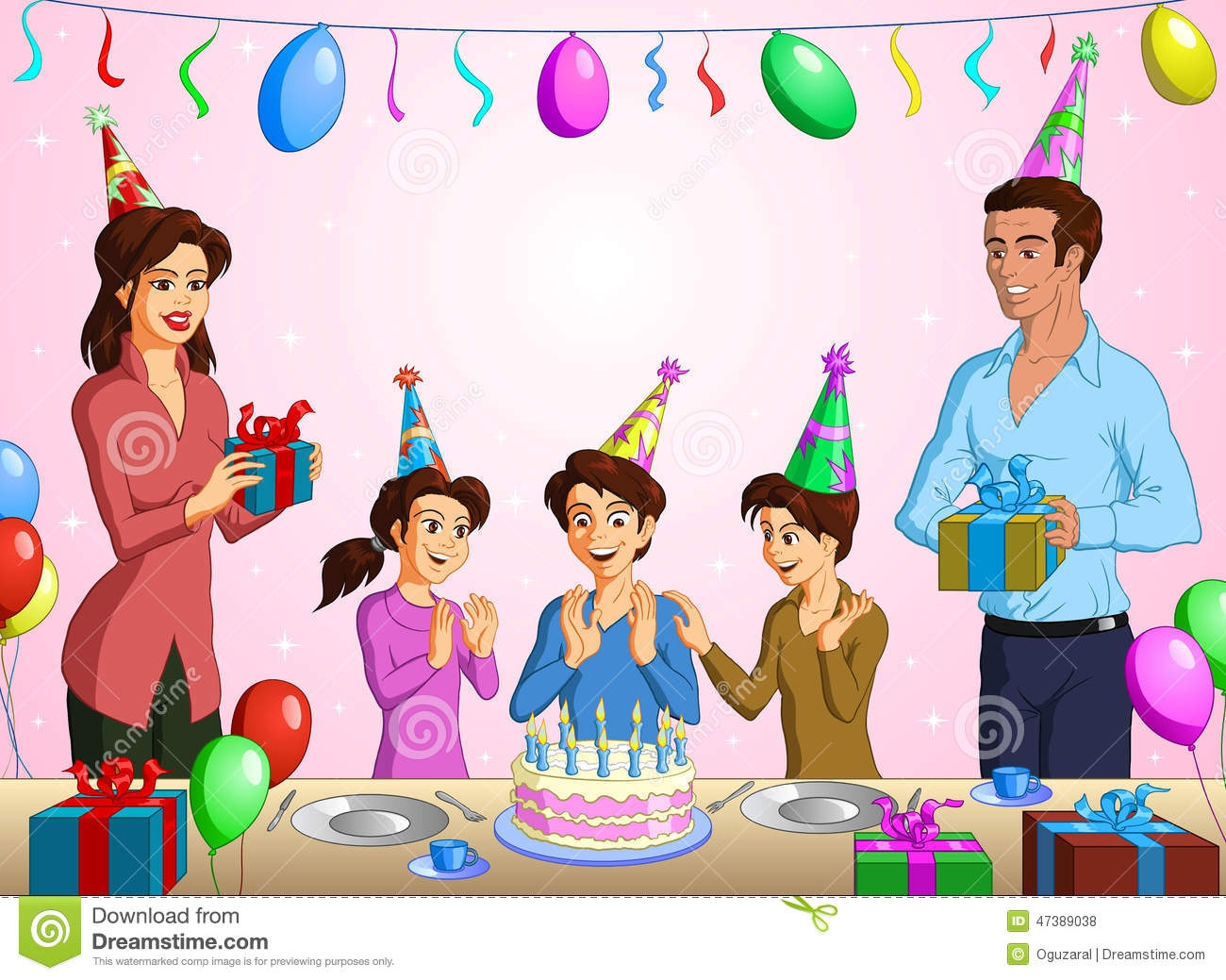 party clipart family party