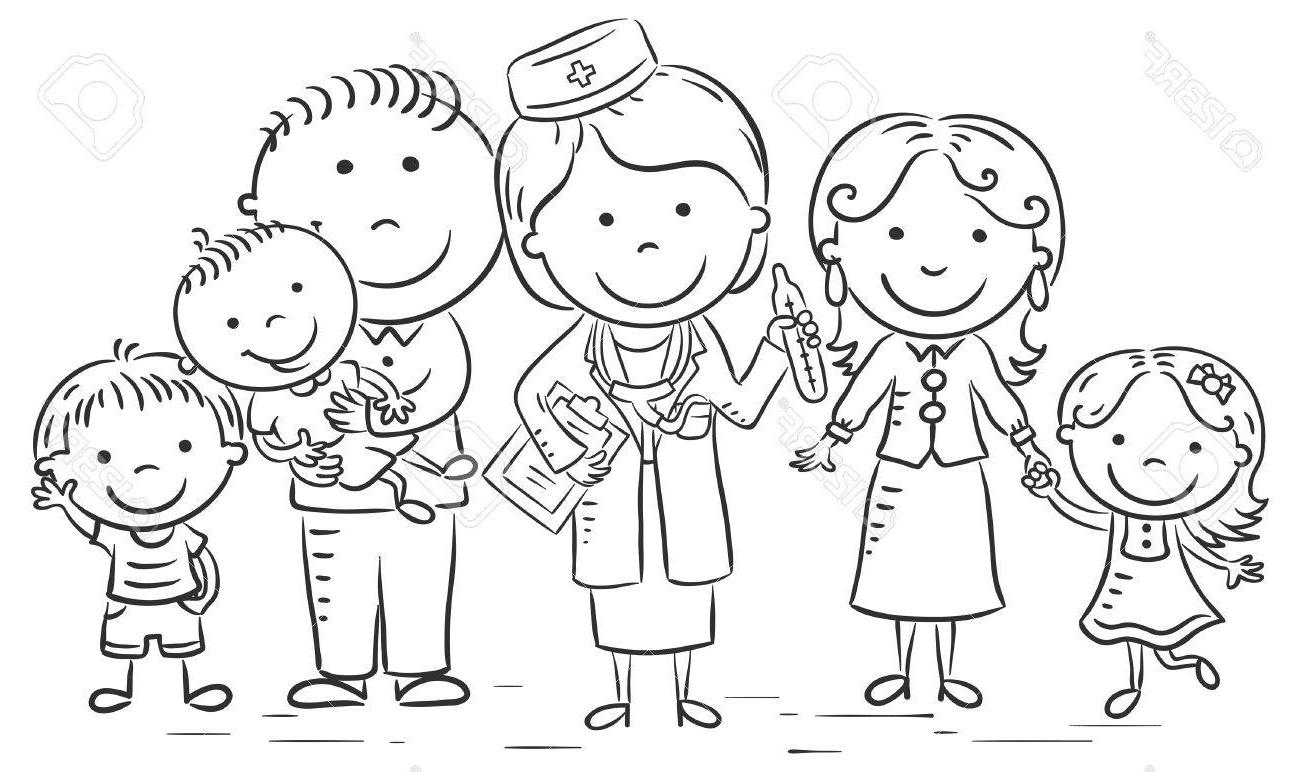 clipart family black and white