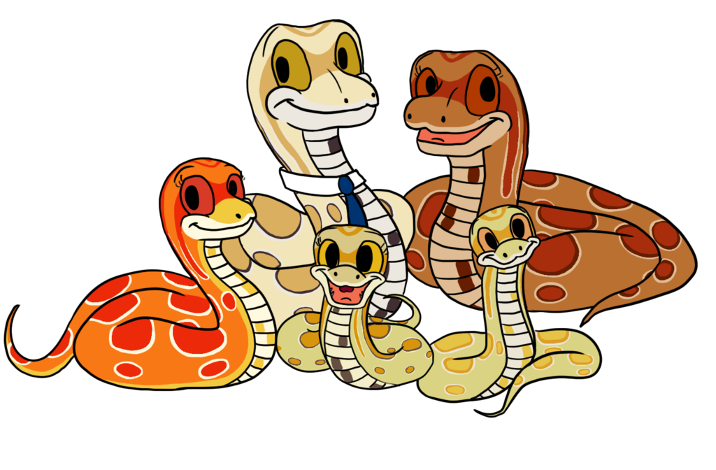 clipart snake family
