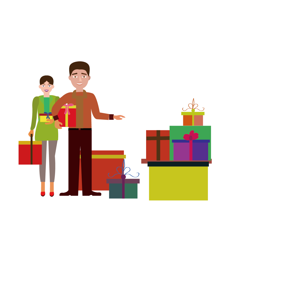 Clipart family chinese new year. Gift to buy gifts