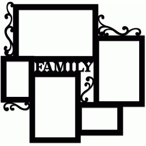 Clipart family collage. Silhouette design store view