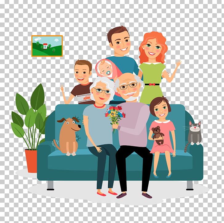 couch clipart family