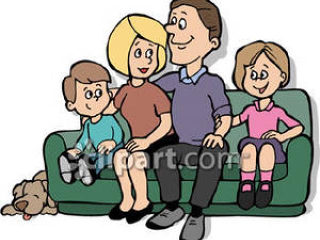 clipart family couch