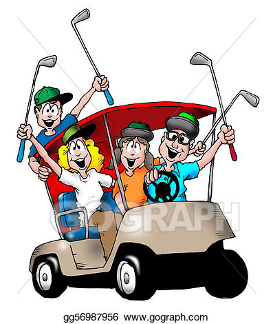 golfing clipart family