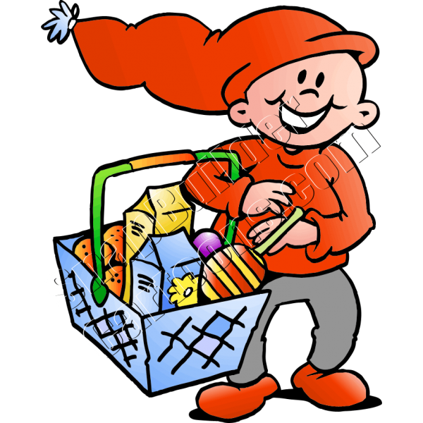 families clipart grocery shopping