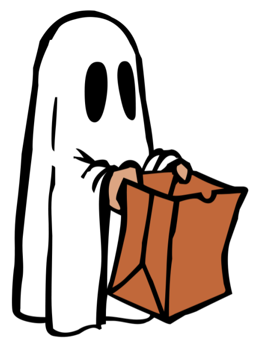 clipart ghost trick or treat