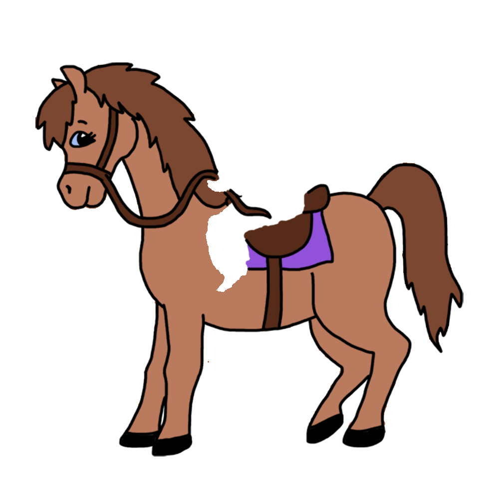 clipart horse swimming