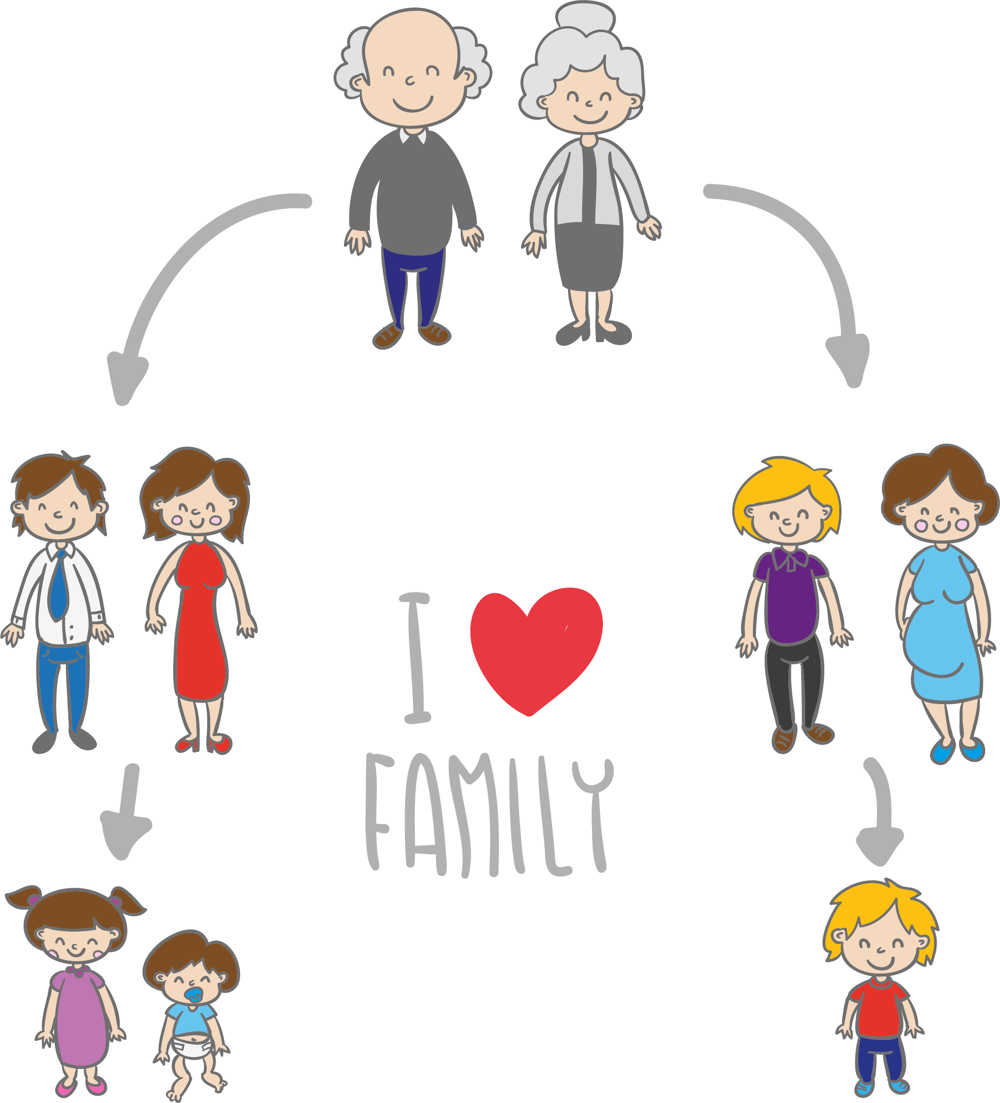 people clipart family tree