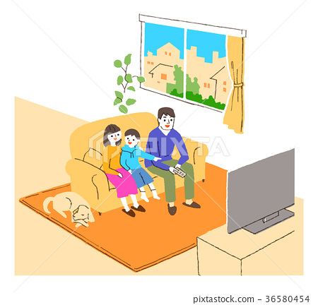 family clipart living room