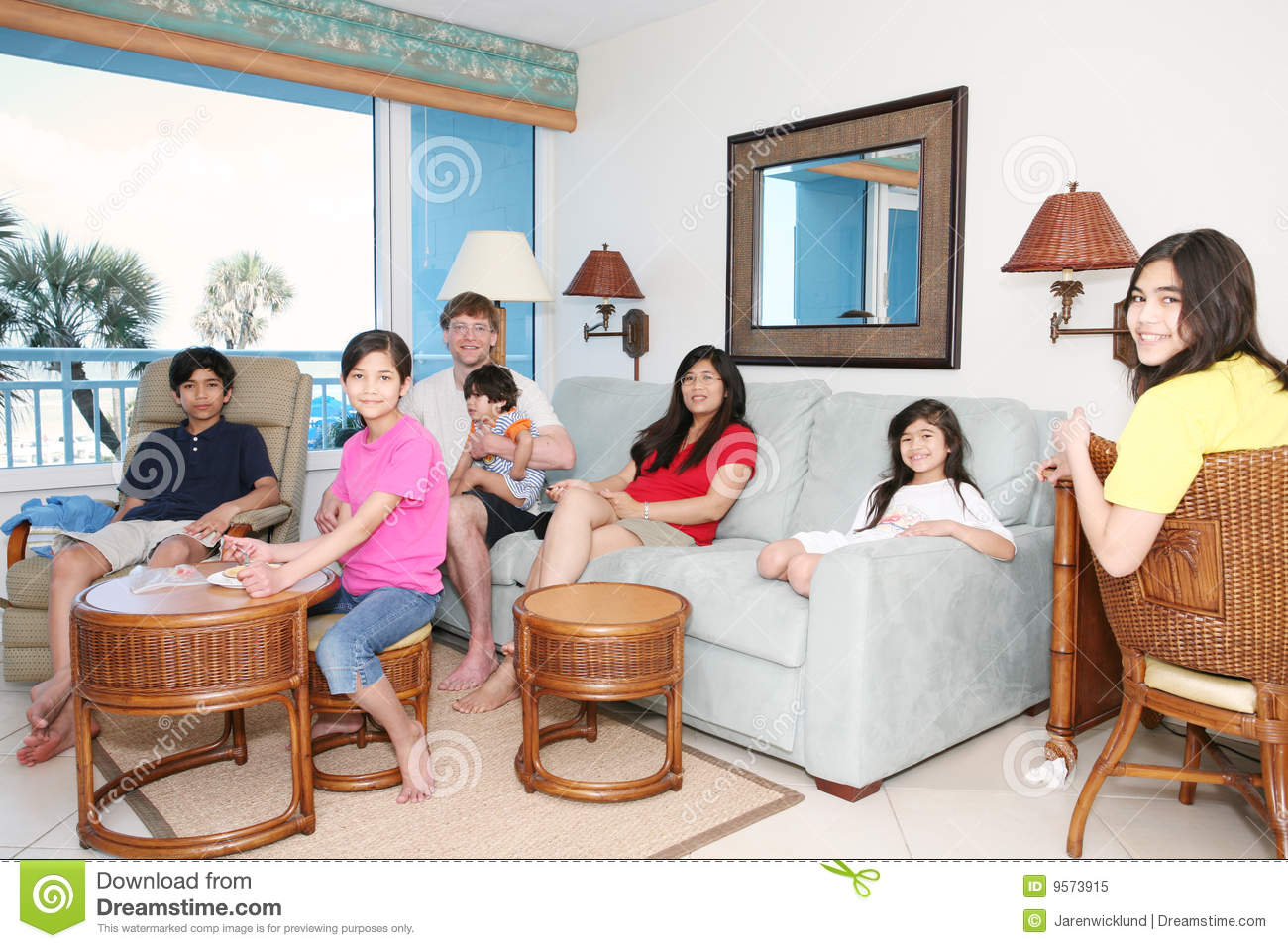 clipart family living room