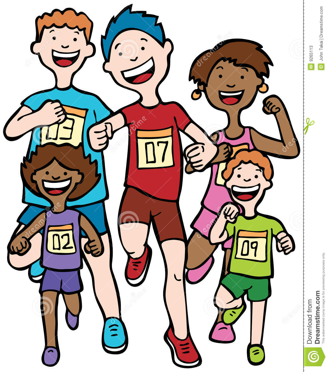runner clipart simple family