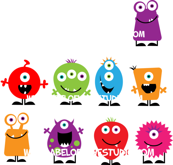 Clipart family monster.  collection of high