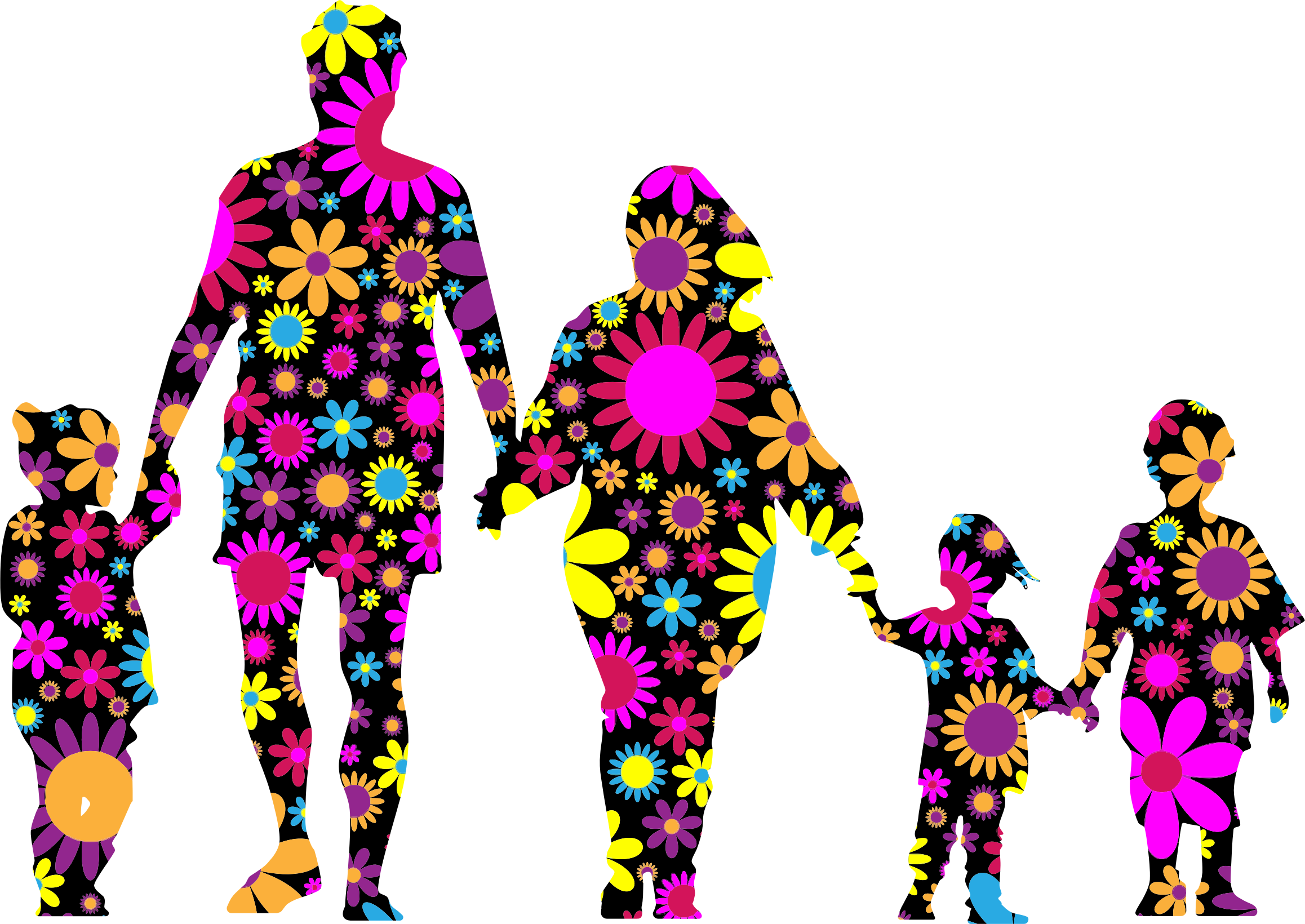 Floral family holding minus. Hands clipart flower