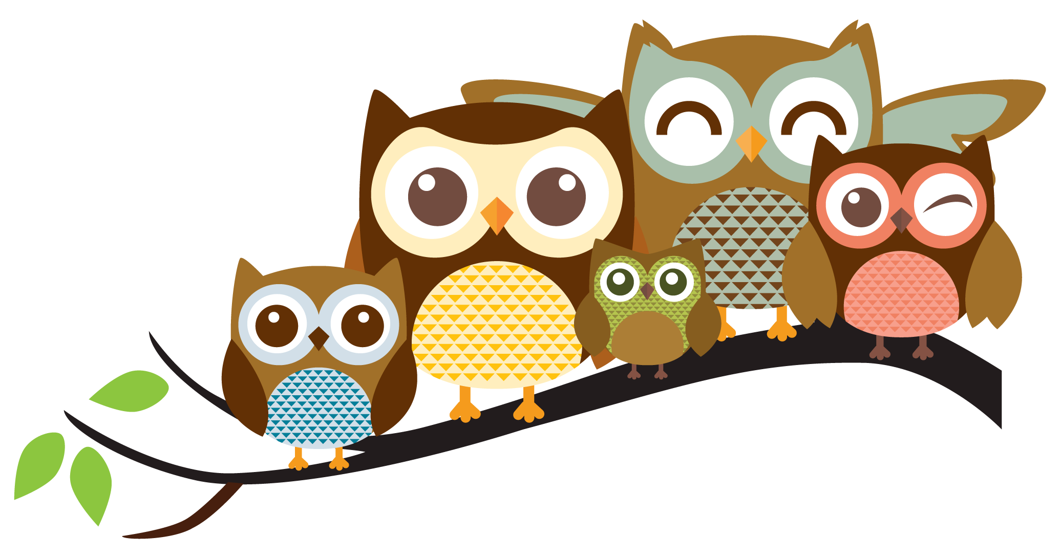 Clipart family owl. Personalized pillow the personalization