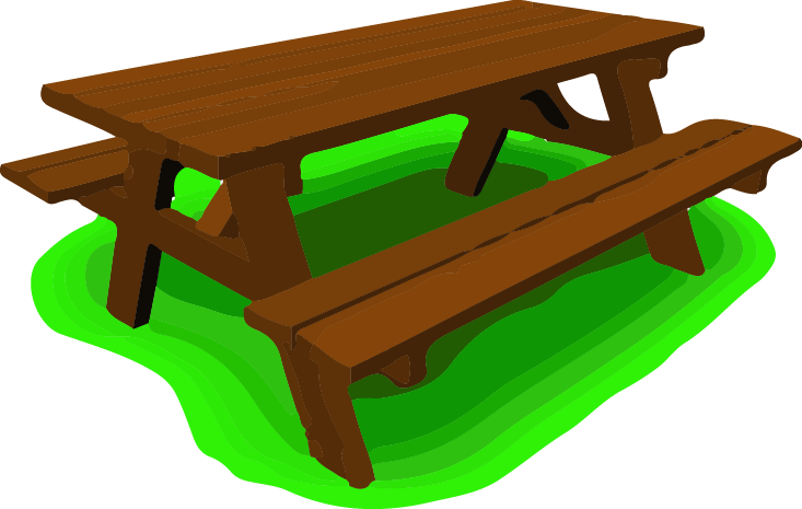 grill clipart picnic table