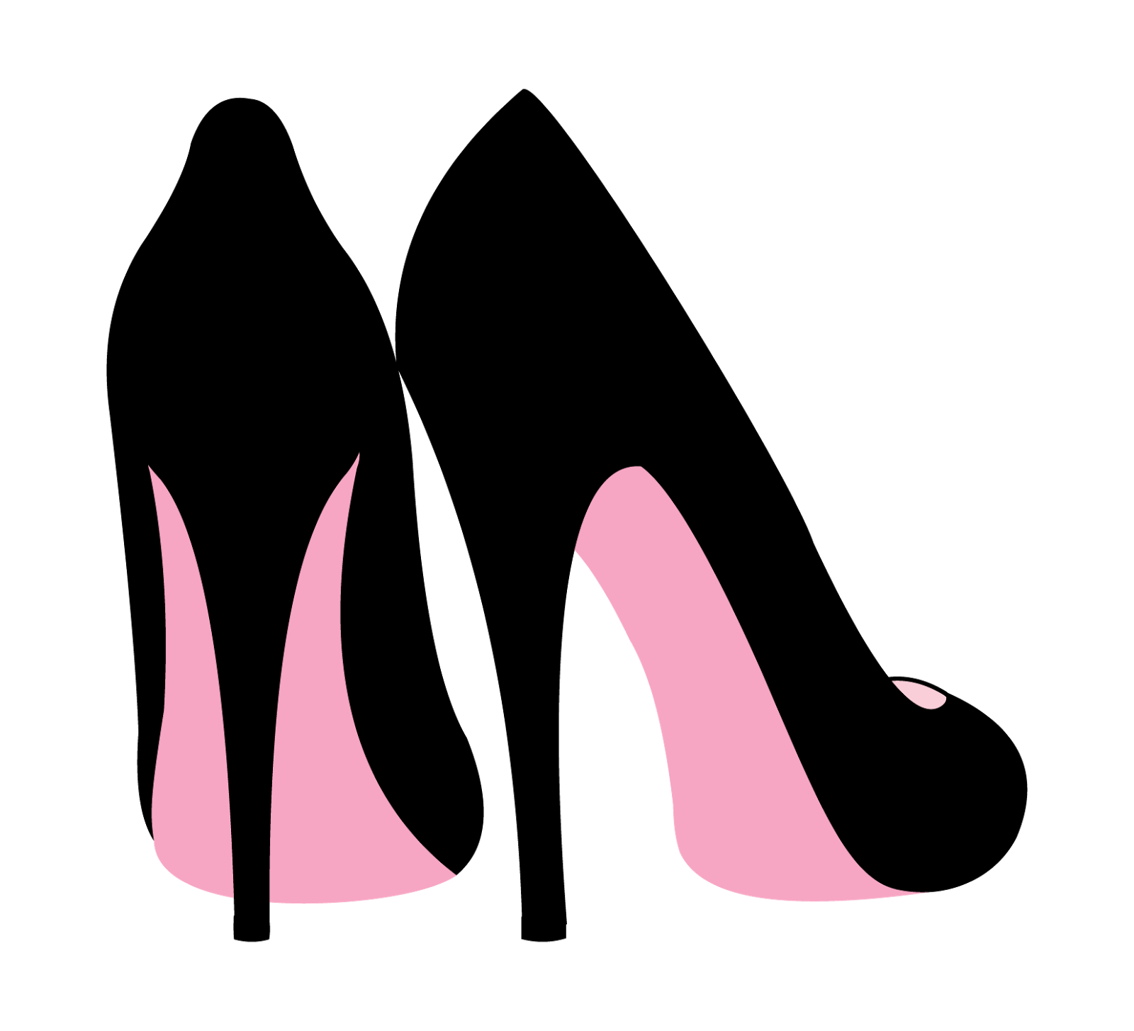 Clipart family shoe. High heel silhouette clip