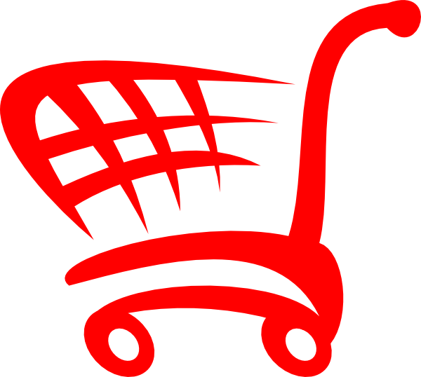 Clipart family shopping. Red cart clip art