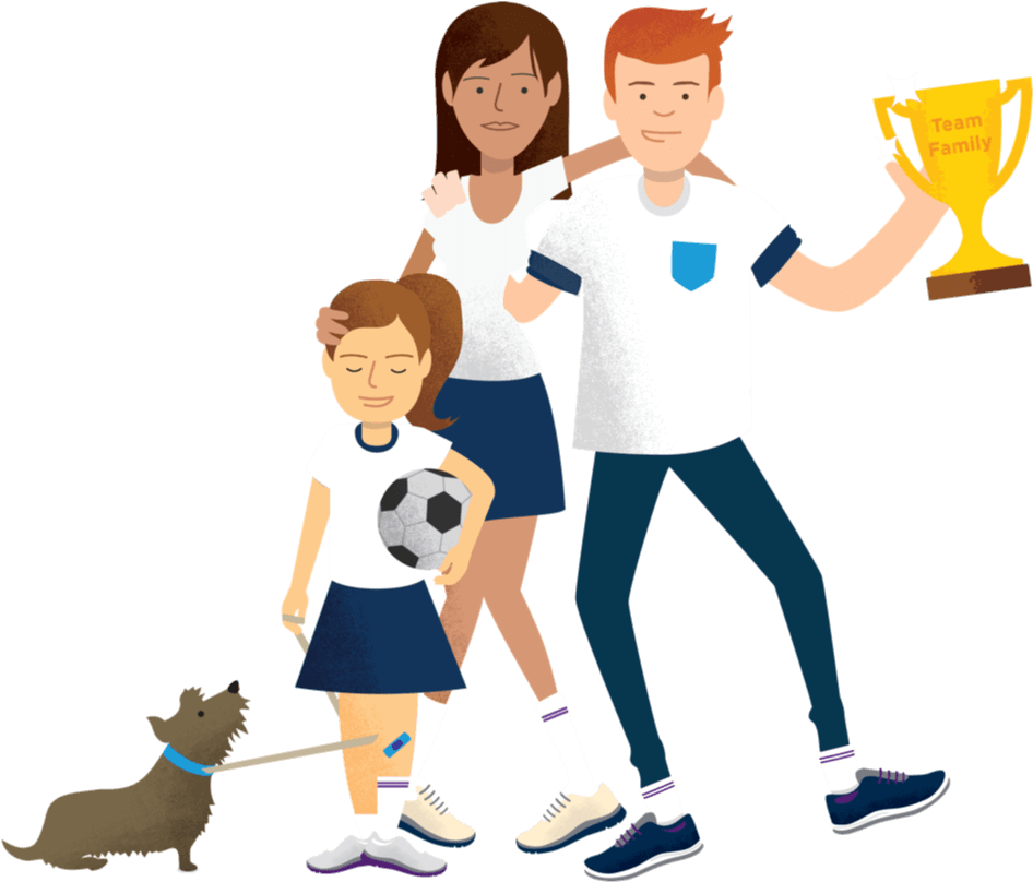 clipart family sports day