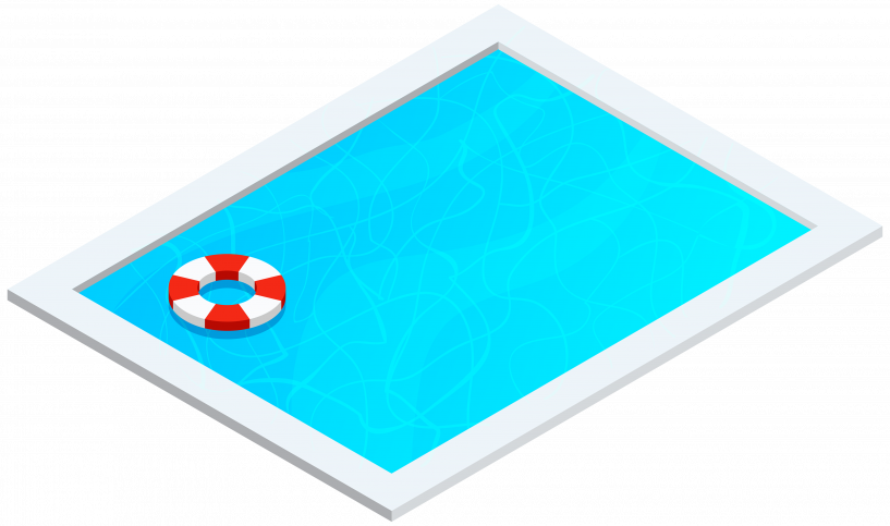 family clipart swimming pool