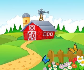 clipart farm backdrop