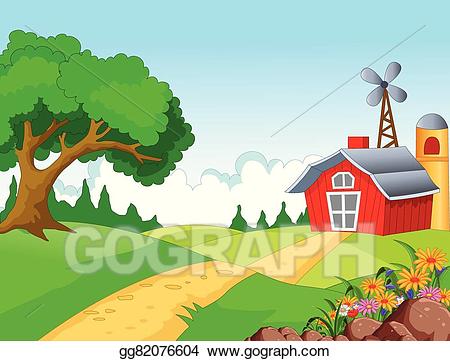 Vector background for you. Farm clipart path