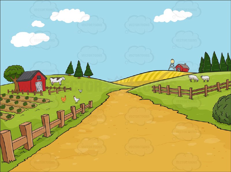 clipart farm background