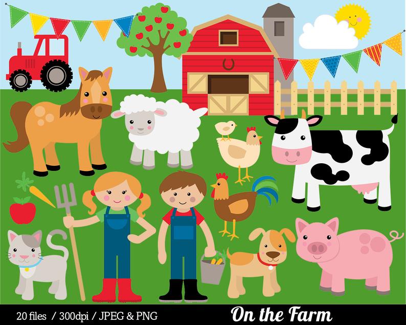 Farm clipart farmyard. Animal clip art barn