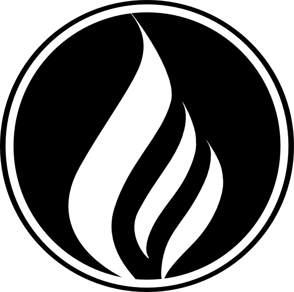 Flames clipart fire. Black and white panda