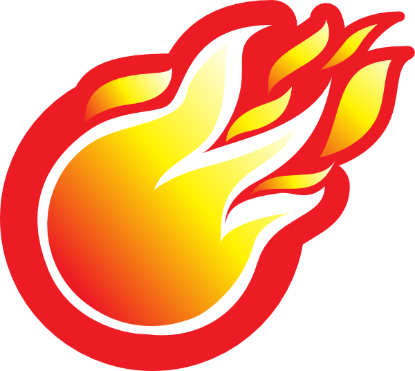 Clipart volleyball flame. How to draw cartoon