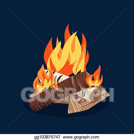 Vector illustration icon eps. Clipart fire bonfire night