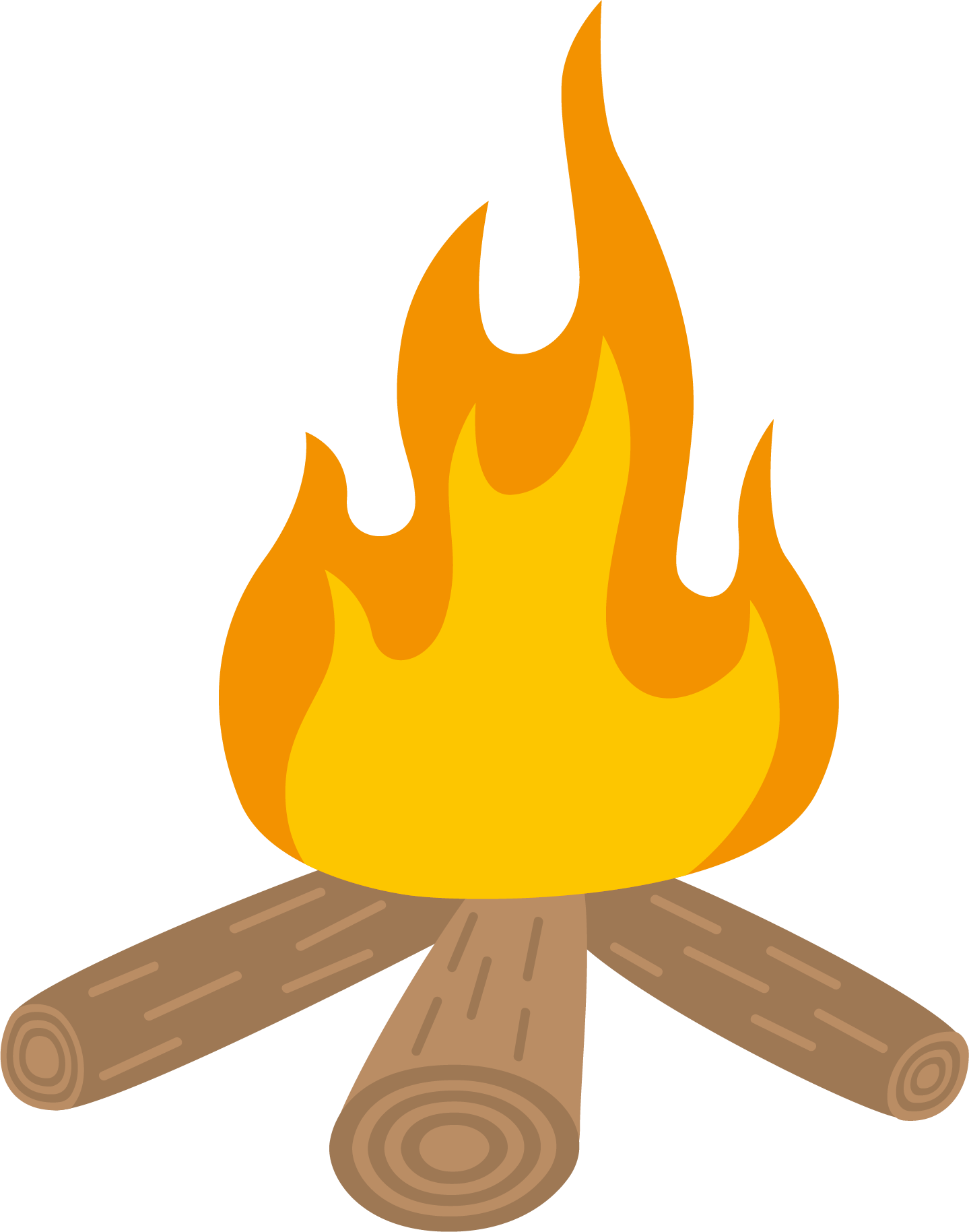 Bonfire camping campsite cartoon. Clipart fire campfire