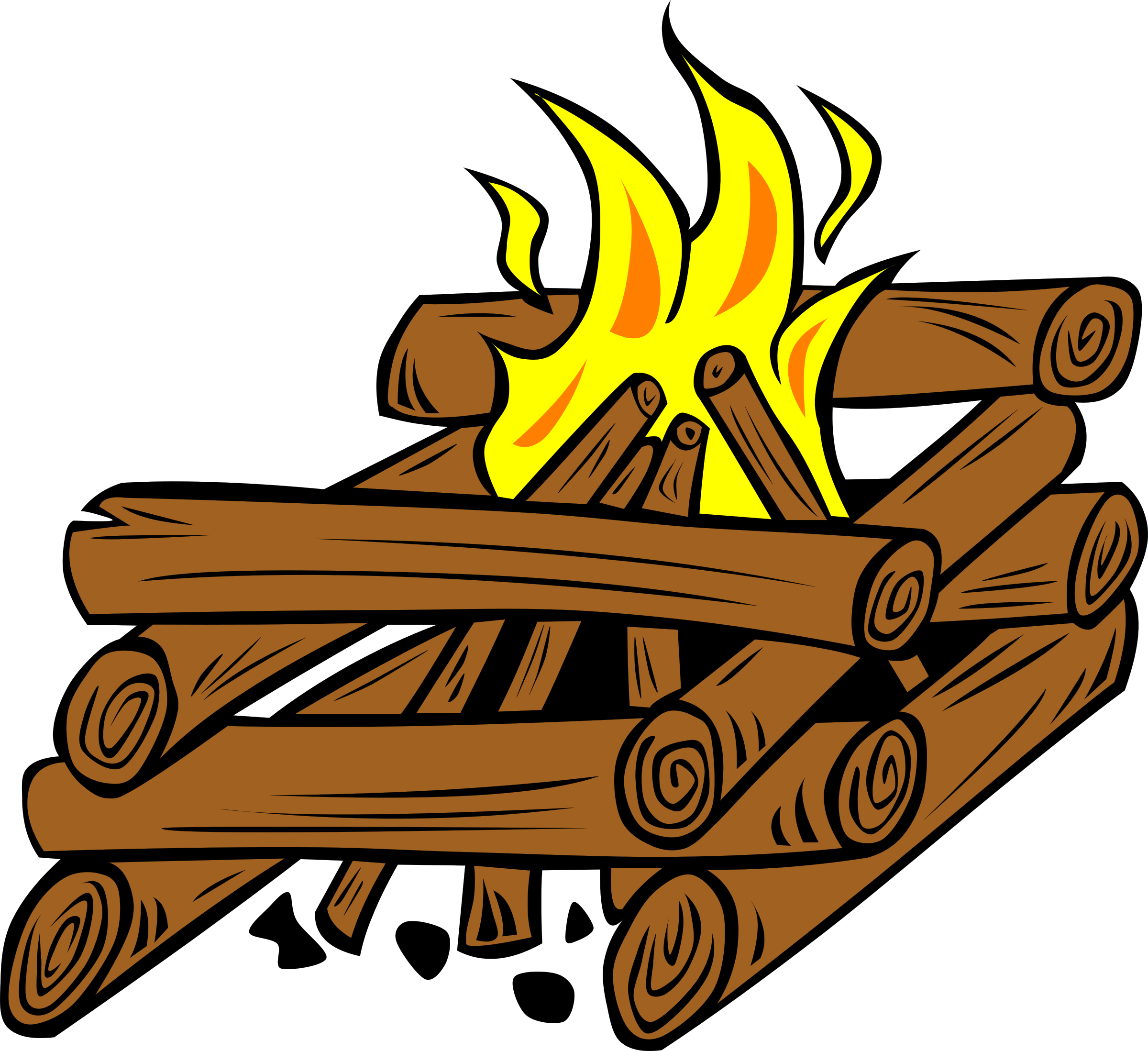 clipart fire camping