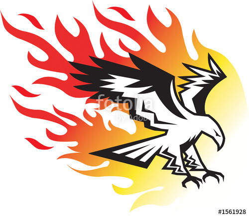 eagle clipart fire