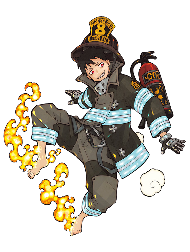 Clipart fire fire accident. Shinra kusakabe brigade of