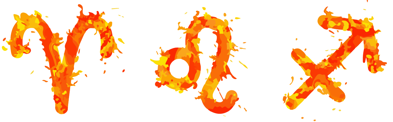 Clipart fire fire element. Signs of the zodiac