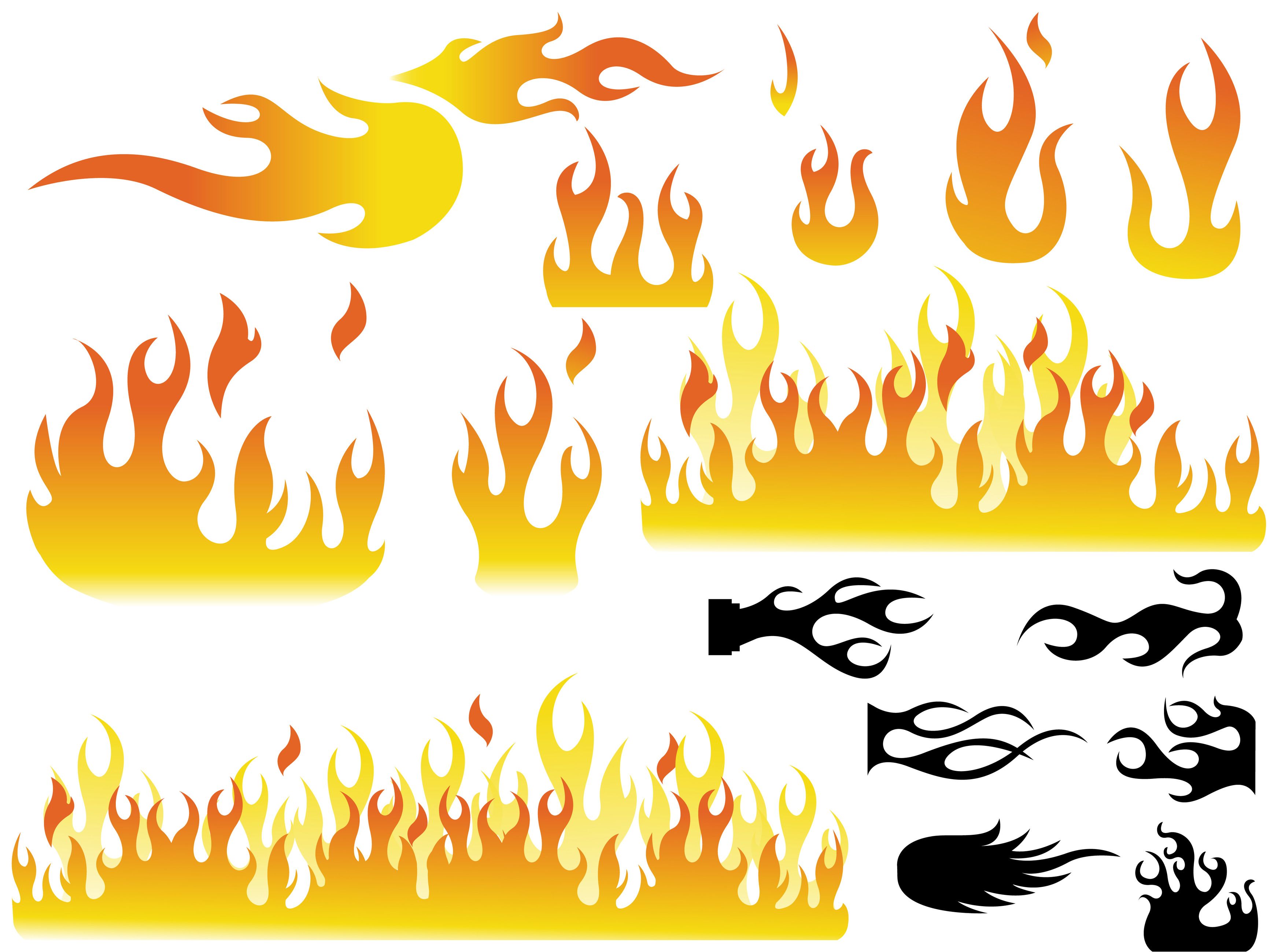 How to draw cartoon. Fire clipart fire element