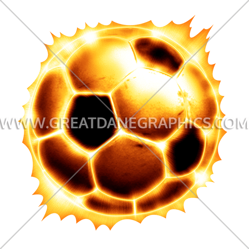 clipart flames soccer ball