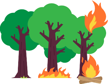 clipart fire forest fire