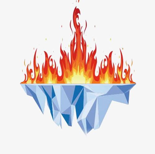 fire clipart ice
