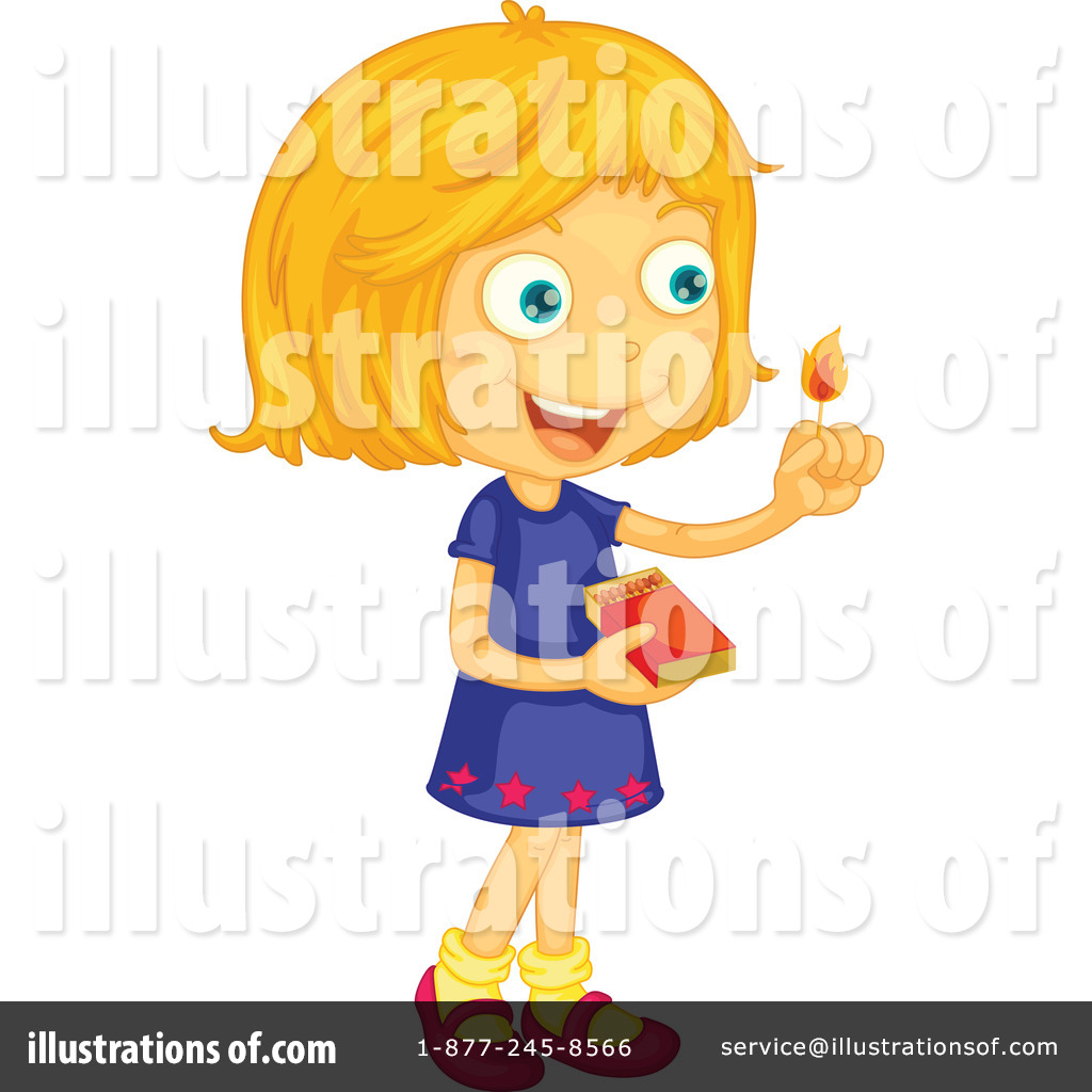 Clipart fire kid. Illustration by graphics rf